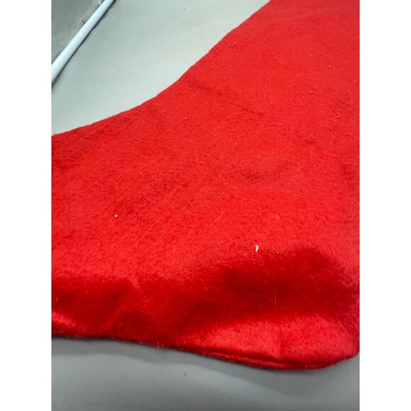 Large Christmas stocking reindeer felt red white blue dot gloves boots 34" READ - Picture 6 of 6